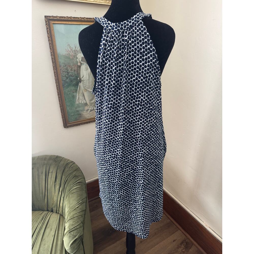 Banana Republic Navy White Print Sleeveless Dress Women’s Small - Picture 4 of 12
